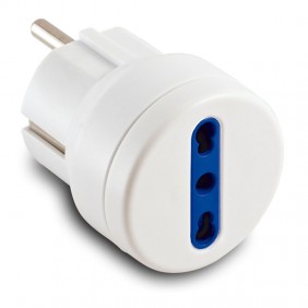 Adaptador maestro bivalente schuko blanco...