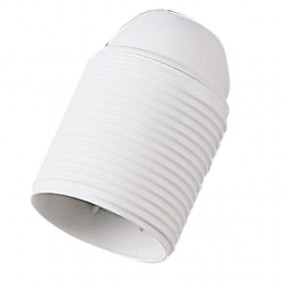 Portalámparas Master E27 blanco roscado 00513