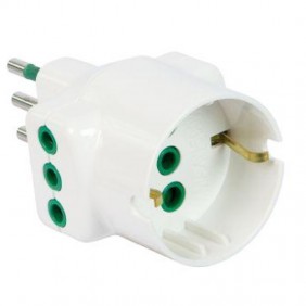 Fanton Dreifach-Zwischenstecker 2P+E 10A 2...