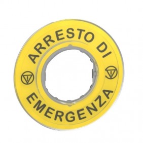 Etichetta Telemecanique per arresto di...