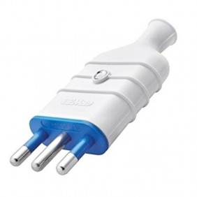 Enchufe recto Gewiss 10A pequeño blanco GW28003