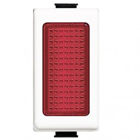 Modulo portalampada in vetro rosso Bticino...
