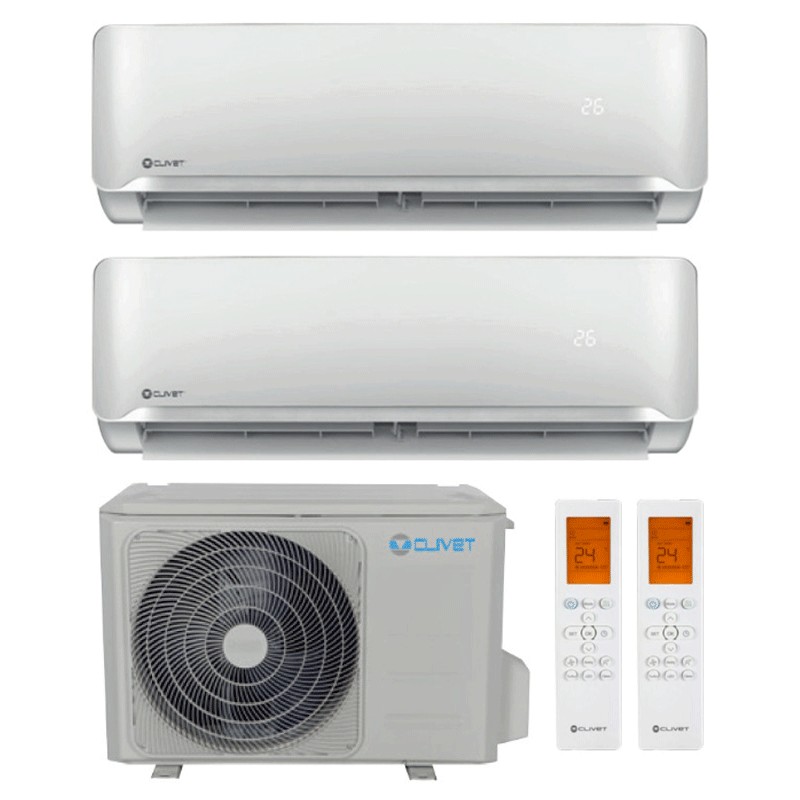 Climatizzatore Dual Split Clivet 12000+12000BTU Inverter R32 A++