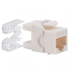 Fanton Vertikale Buchse RJ45 CAT.6 UTP weiß 23710