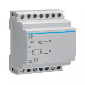 Trasformatore Modulare Hager 40VA 230V 12V 24V...
