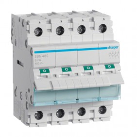 Sezionatore Hager 80A 4 Poli 400VAc 4 Moduli...