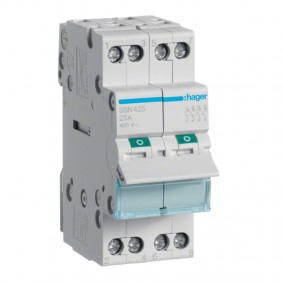 Sectionneur Hager 25A 4 Pôles 400 Vac 2 Modules...