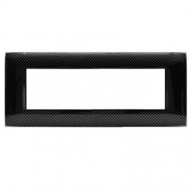 Placa Ave YOUNG44 color carbono oscuro 3D 7...