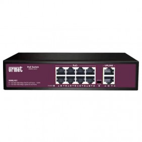 Switch Urmet Full gigabit 8 porte PoE + 2 porte...