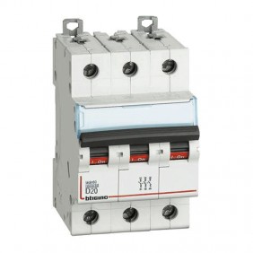 Bticino 20A 3-Pole 6KA D-Curve 3-Module Circuit...