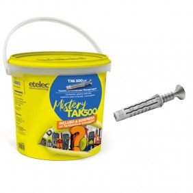 Etelec Kit tasselli in nylon con viti 500pz +...