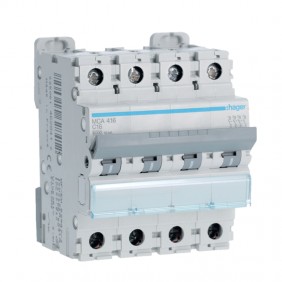 Interruttore magnetotermico Hager 4P 16A 6KA C...