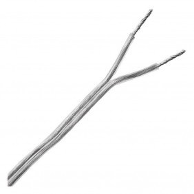 Cable plano de cinta 2X0,50mmq Plata 100 metros...