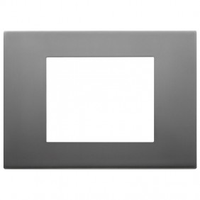 Placca Vimar Linea Metallo PVD 3 Moduli Inox...