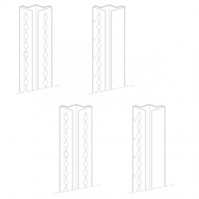 Bticino uprights for HDX MAS cabinets height...