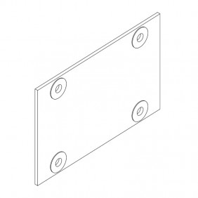 Bticino MAS flat reinforcement plate for HDX...