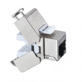 Fanton Vertikale Buchse RJ45 CAT.6 FTP grau 23711