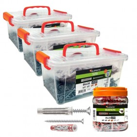 KIT 3 T6/VA 6x30 dowel trays with Bluefix/va...