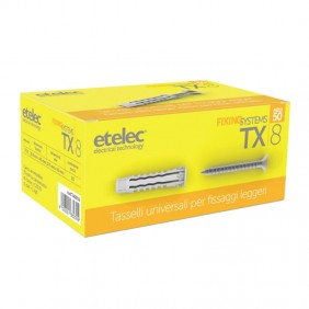 Tapones de nylon Etelec con tornillos 8x40mm 50...