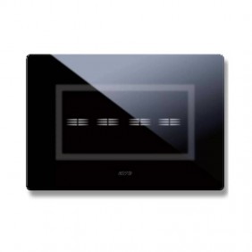Placca Ave Vera Touch S44 in Vetro 4 Posti Nero...
