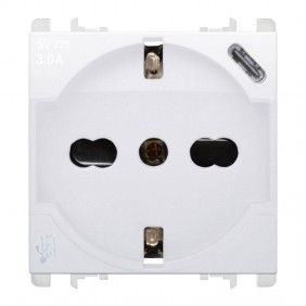 P40 Urmet Simon Nea 250V schuko outlet with USB...