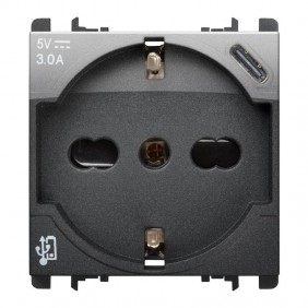 P40 Urmet Simon Nea Enchufe schuko 250V con USB...