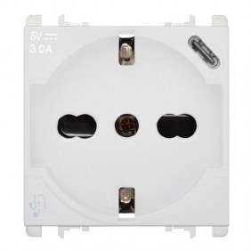 P40 Urmet Simon Nea Enchufe schuko 250V con USB...