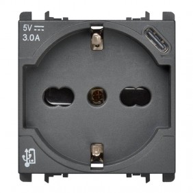 P40 Urmet Simon Nea 250V schuko outlet with USB...