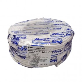 Cable flexible engomado H03VV-F 3x0,75mmq...