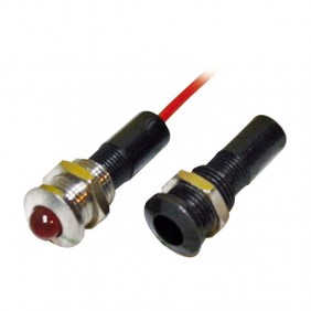 Melchioni feu de balisage chromé LED 5mm jaune...