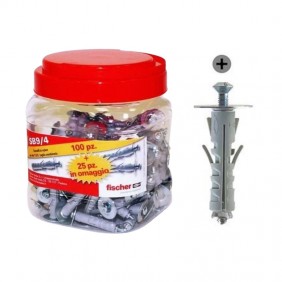 Barattolo Fischer 125 tasselli con viti a...