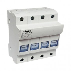 Portafusibles Wimex PMX10-3N 3P+N 32A 10.3x38 4...