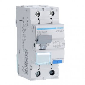 Interruptor diferencial Hager 1P+N 32A 30MA 6KA...