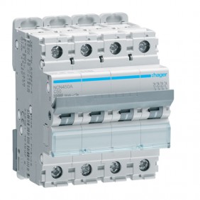 Hager Interruptor magnetotérmico 4P 50A 10KA C...