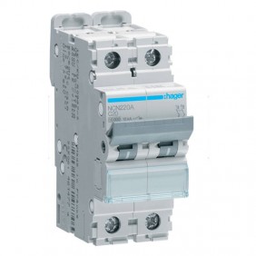 Interruttore magnetotermico Hager 2P 20A 10KA 2...