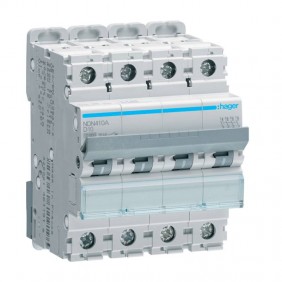 Hager Leitungsschutzschalter 4P 10A 10KA Kurve...