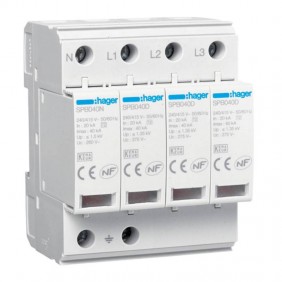 Hager T2 TNS/TT 4P 40KA Surge Arrester SPB440D
