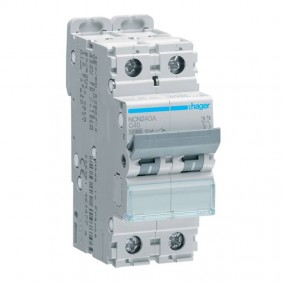 Disjoncteur automatique Hager 2P 40A 10KA...
