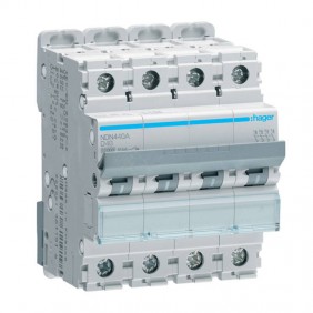 Interruptor automático Hager 4P 40A 10KA Curva...