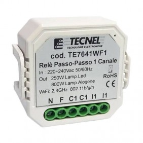 Tecnel Push und WLAN Stufenrelais 1 Kanal 10A...