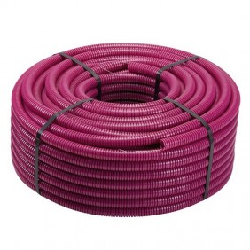 Tubo corrugato lilla con tirafilo diametro 32mm