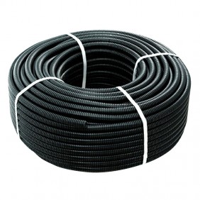 Tubo corrugato nero con tirafilo diametro 32mm