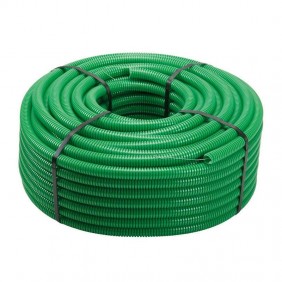 Tubo corrugato verde con tirafilo diametro 32...