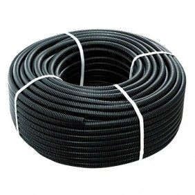 Tubo corrugato nero con tirafilo diametro 32 mm...