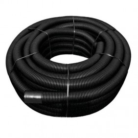 Tubo corrugato nero con tirafilo diametro 40 mm...