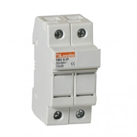 Porta fusibile Lovato 2 poli 32A 10X38mm 2...