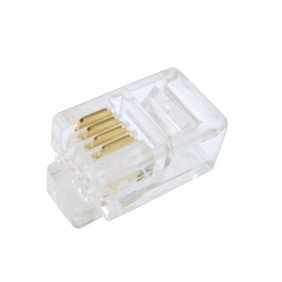 Fiche RJ10 4/4 transparente Fanton 22280