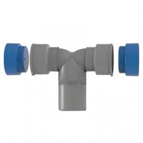 Curva tecnica doppia con tappi in PP Valsir PP3...