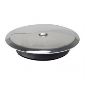 Cover with blank round stainless steel plate...