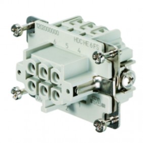 Weidmuller HDC female insert connector 6P+E 24A...